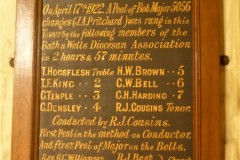 Second Peal board in St Michael's, Bath