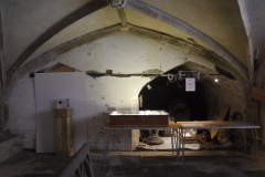 View of 19 century crypt store