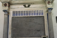 Wall monument to Henry Champernowne, note the shield