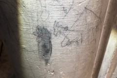 Smudged mark, horse/cow