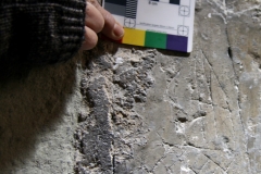 AP28) Tower stairs top section.  Two mesh marks.