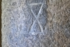 Masons mark, butterfly cross